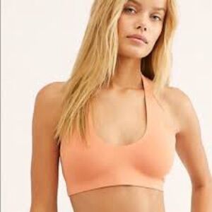 Free People intimately amber halter bralette grapefruit